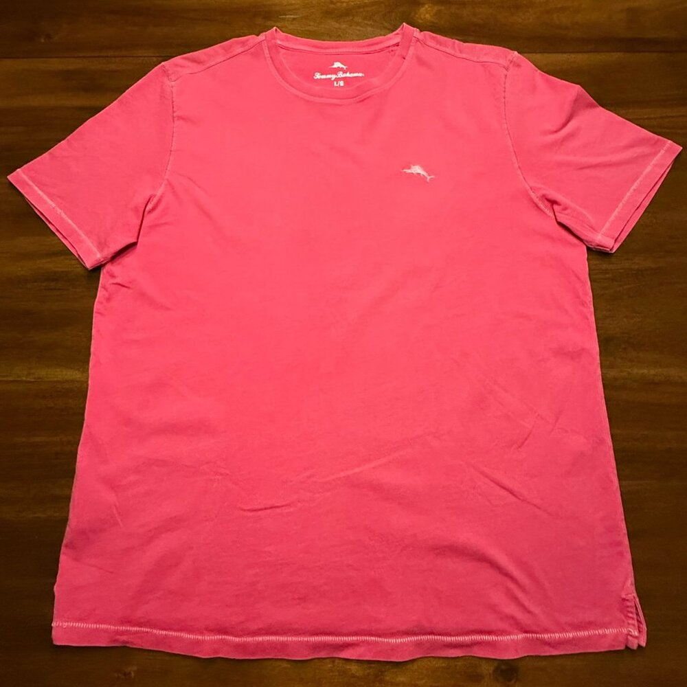 Mauve TOMMY BAHAMA 100% Pima Cotton SS Crew Neck T-Shirt Men's LARGE